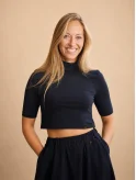 LUCCA Dámský crop top černý