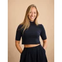 LUCCA Dámský crop top černý