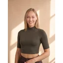 LUCCA Dámský crop top dark khaki