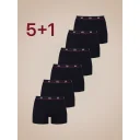 PUNO Výhodná sada 6 pánských boxerek černé 5 + 1