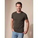 DAVOS Pánské tričko slim dark khaki