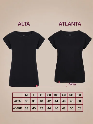 ATLANTA Dámské tričko černé 40