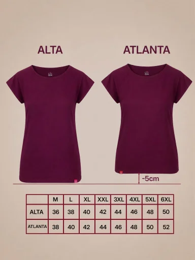 ATLANTA Dámské tričko bordó