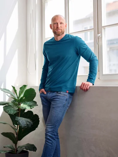 DENVER Pánské tričko modrozelené 3XL
