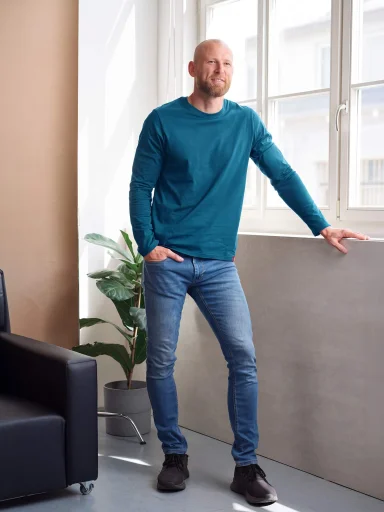 DENVER Pánské tričko modrozelené 3XL
