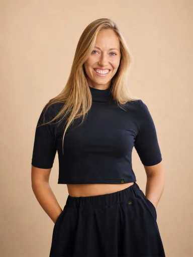 LUCCA Dámský crop top černý 34