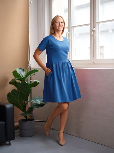 ALBA Dámské šaty královsky modré 38-40