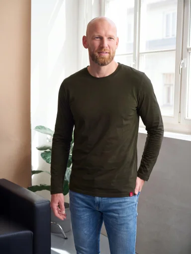 DENVER Pánské tričko dark khaki L