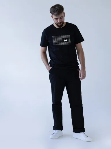 KAFKA Pánské tričko AGEN černé Origami XL