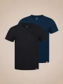 AGEN Výhodná sada 2 pánských triček černá, navy 3XL